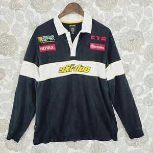 Vintage Ski - Doo Polo Long sleeve Patchwork Men's Shirt L 1744